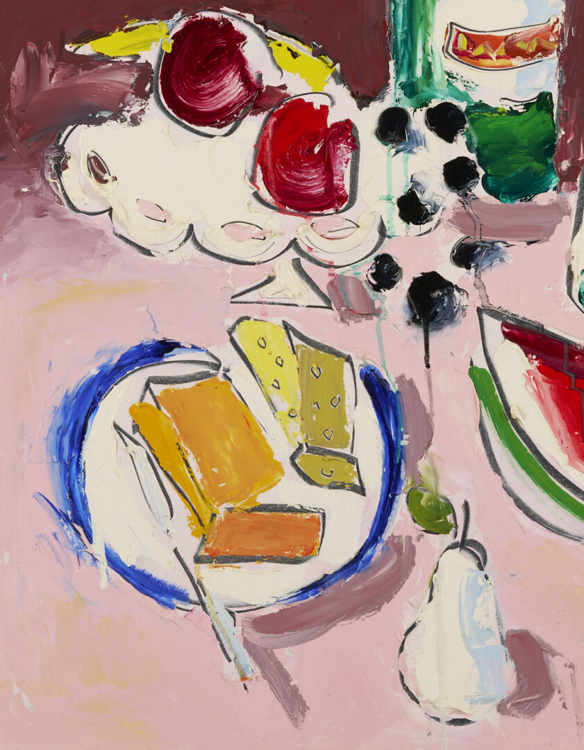 Lot 501: Harold Kraus Still Life w/ Wine & Watermelon