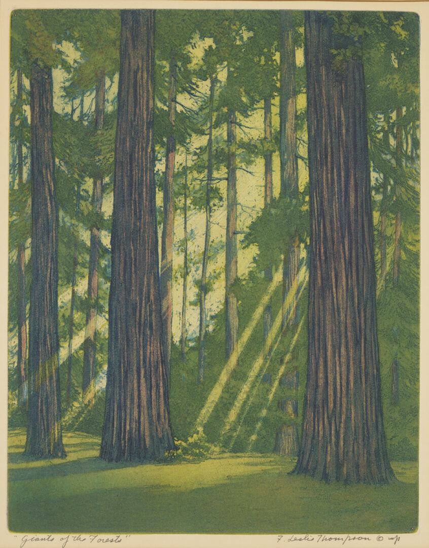 Lot 525: Pr. F. Leslie Thompson Color Aquatints