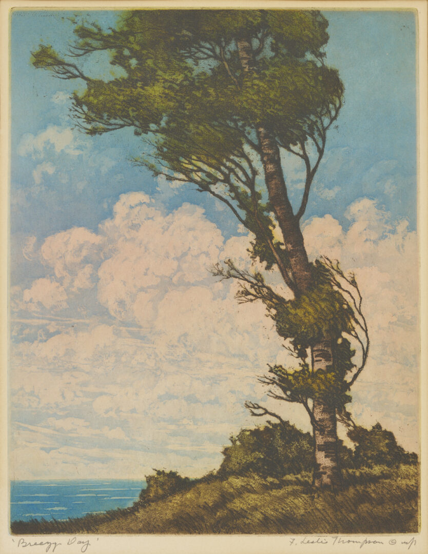 Lot 525: Pr. F. Leslie Thompson Color Aquatints