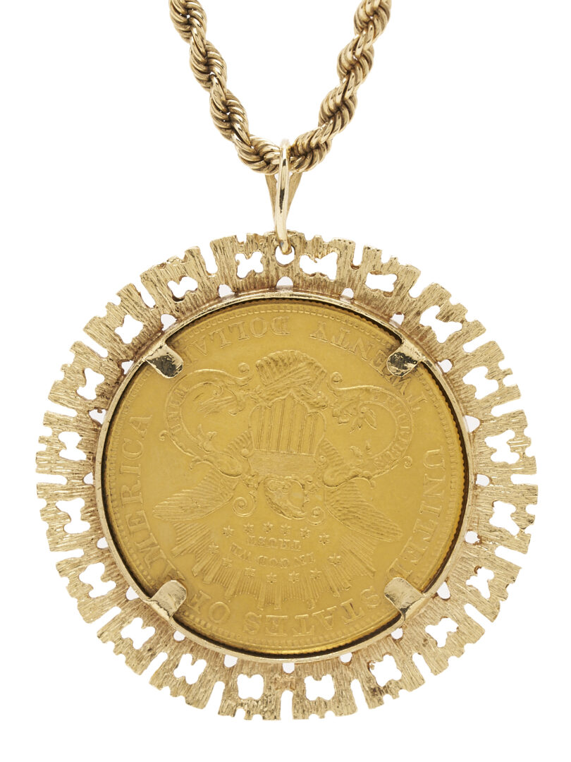 Lot 52: 1895 $20 Coin Pendant Necklace