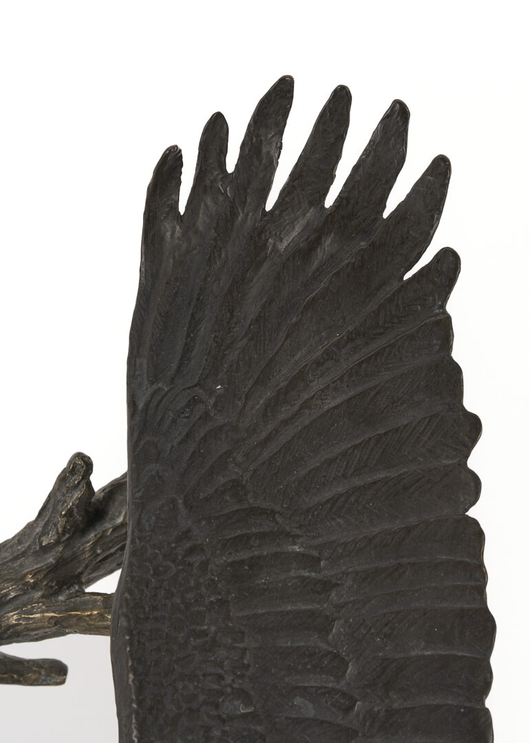 Lot 530: Mark Hopkins Bronze Soaring Bald Eagle