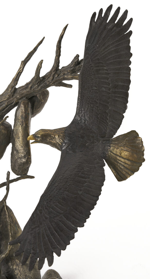 Lot 530: Mark Hopkins Bronze Soaring Bald Eagle