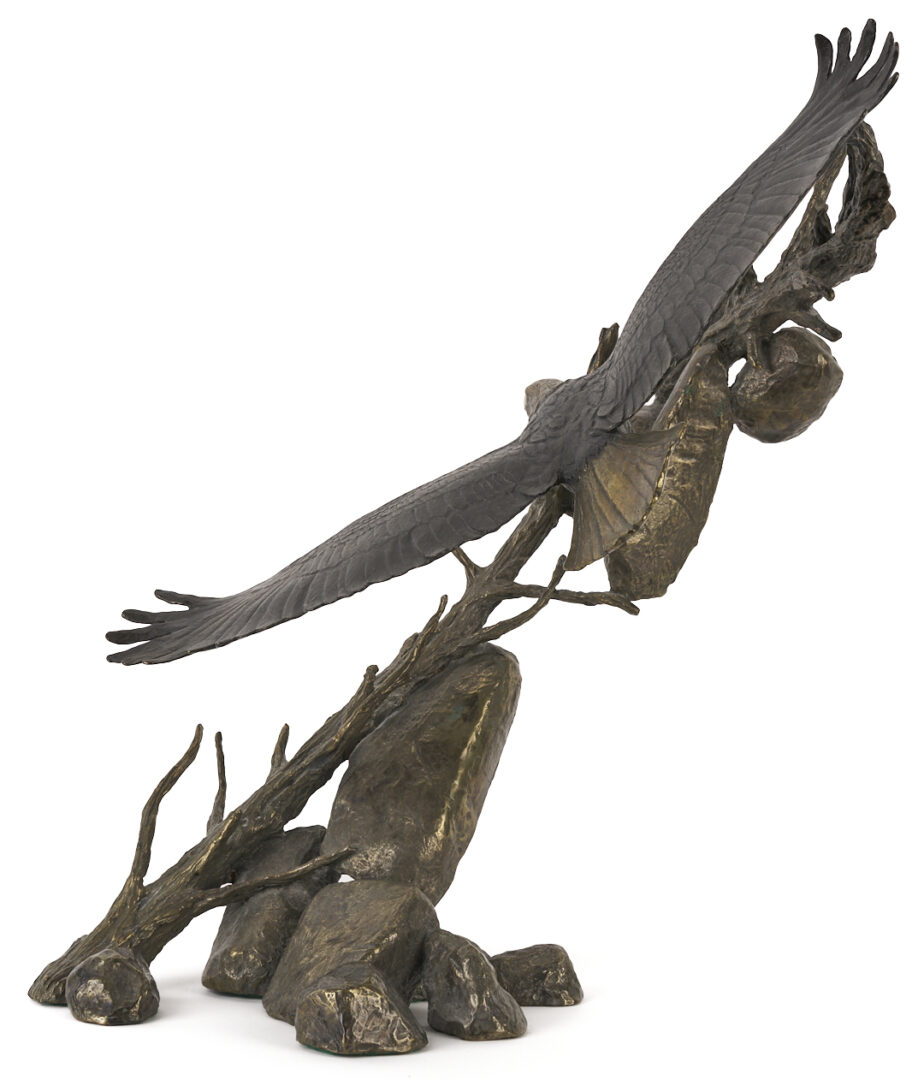 Lot 530: Mark Hopkins Bronze Soaring Bald Eagle