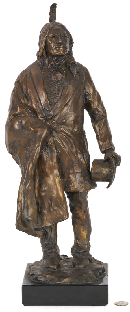 Lot 531: Glenna Goodacre Bronze, Spotted Tail Goes to Washington