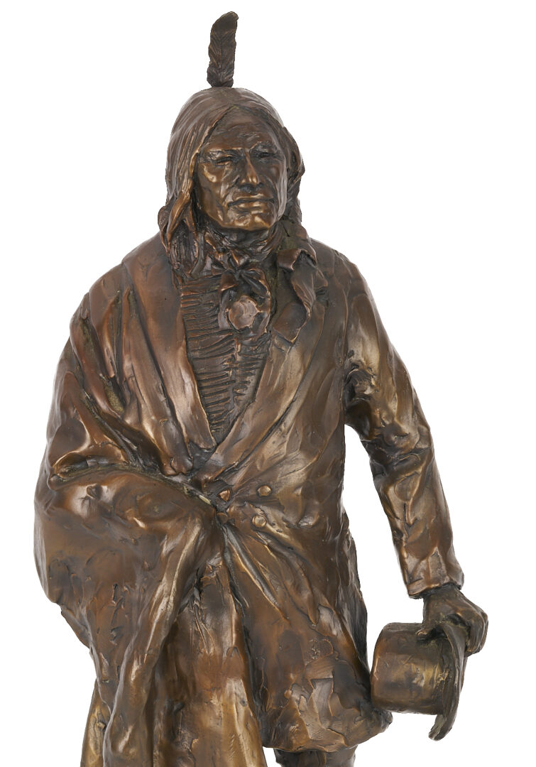 Lot 531: Glenna Goodacre Bronze, Spotted Tail Goes to Washington