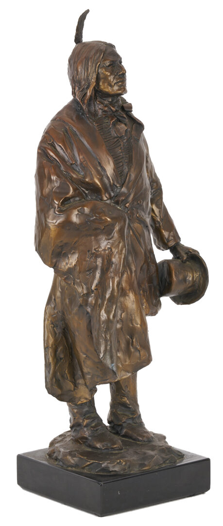 Lot 531: Glenna Goodacre Bronze, Spotted Tail Goes to Washington