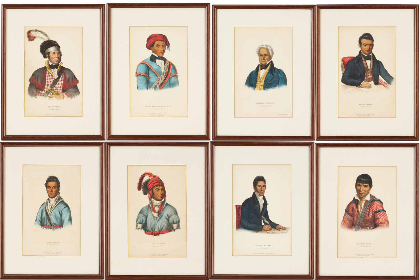 Lot 534: 8 Framed McKenney & Hall Prints, History of the Indians of North America