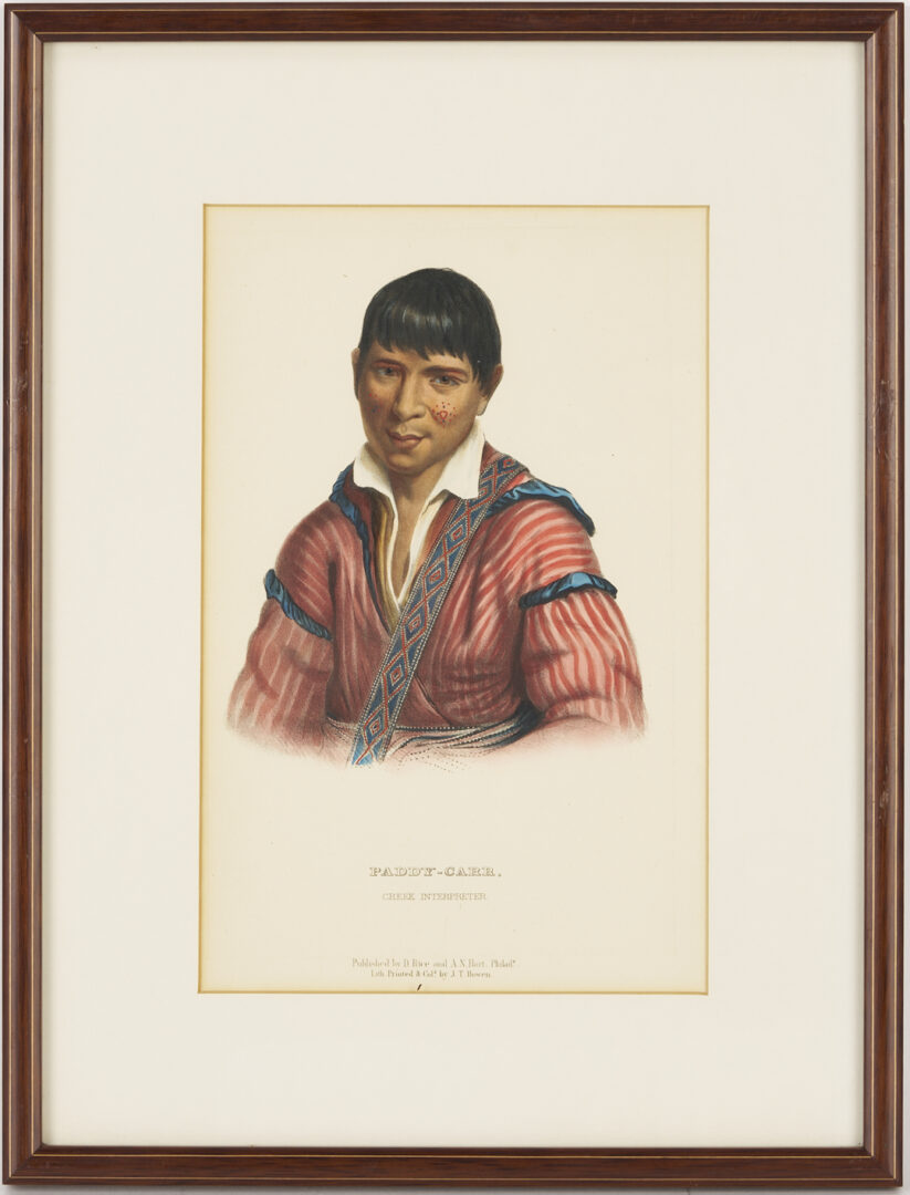 Lot 534: 8 Framed McKenney & Hall Prints, History of the Indians of North America