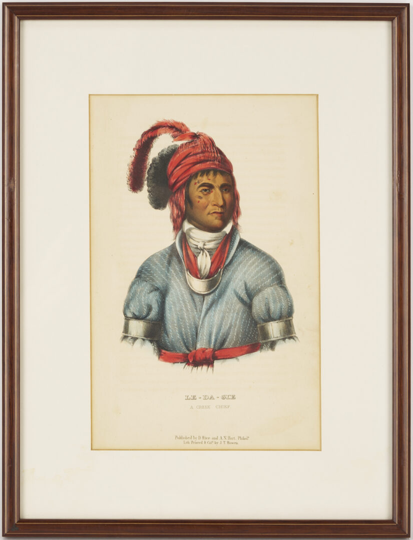 Lot 534: 8 Framed McKenney & Hall Prints, History of the Indians of North America