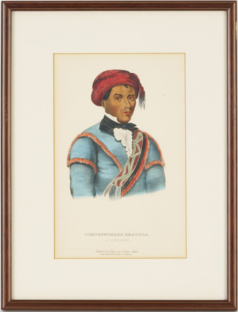 Lot 534: 8 Framed McKenney & Hall Prints, History of the Indians of North America