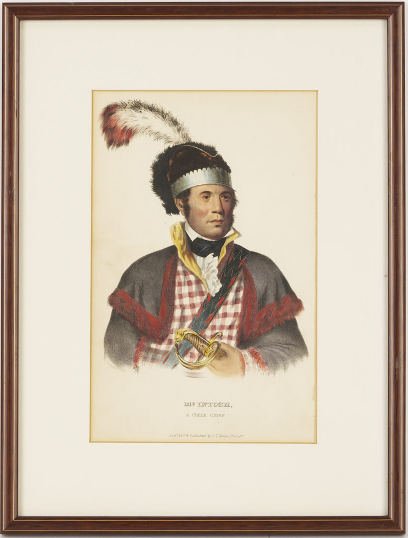 Lot 534: 8 Framed McKenney & Hall Prints, History of the Indians of North America