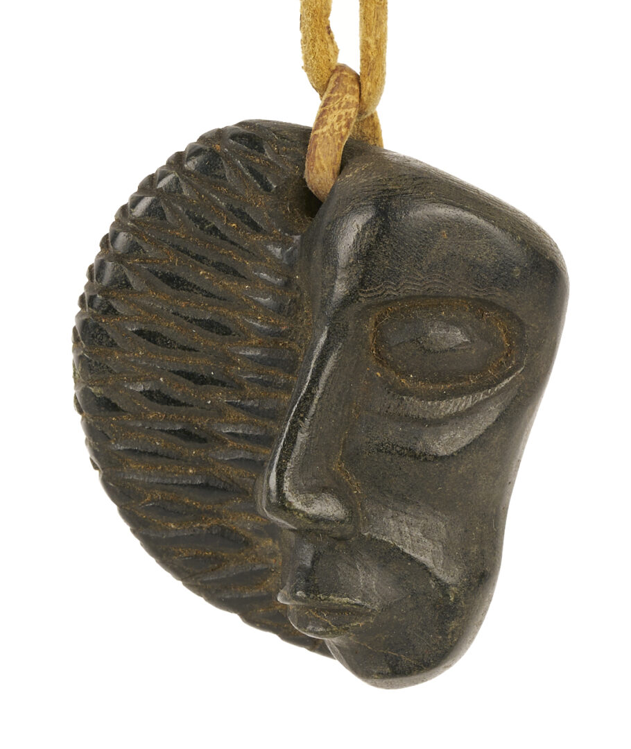 Lot 538: Native American Cherokee J. J. Wilnoty Carved Pendant