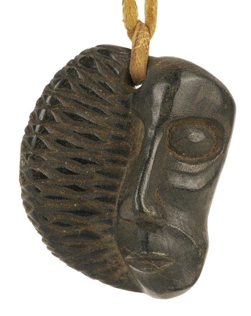 Lot 538: Native American Cherokee J. J. Wilnoty Carved Pendant