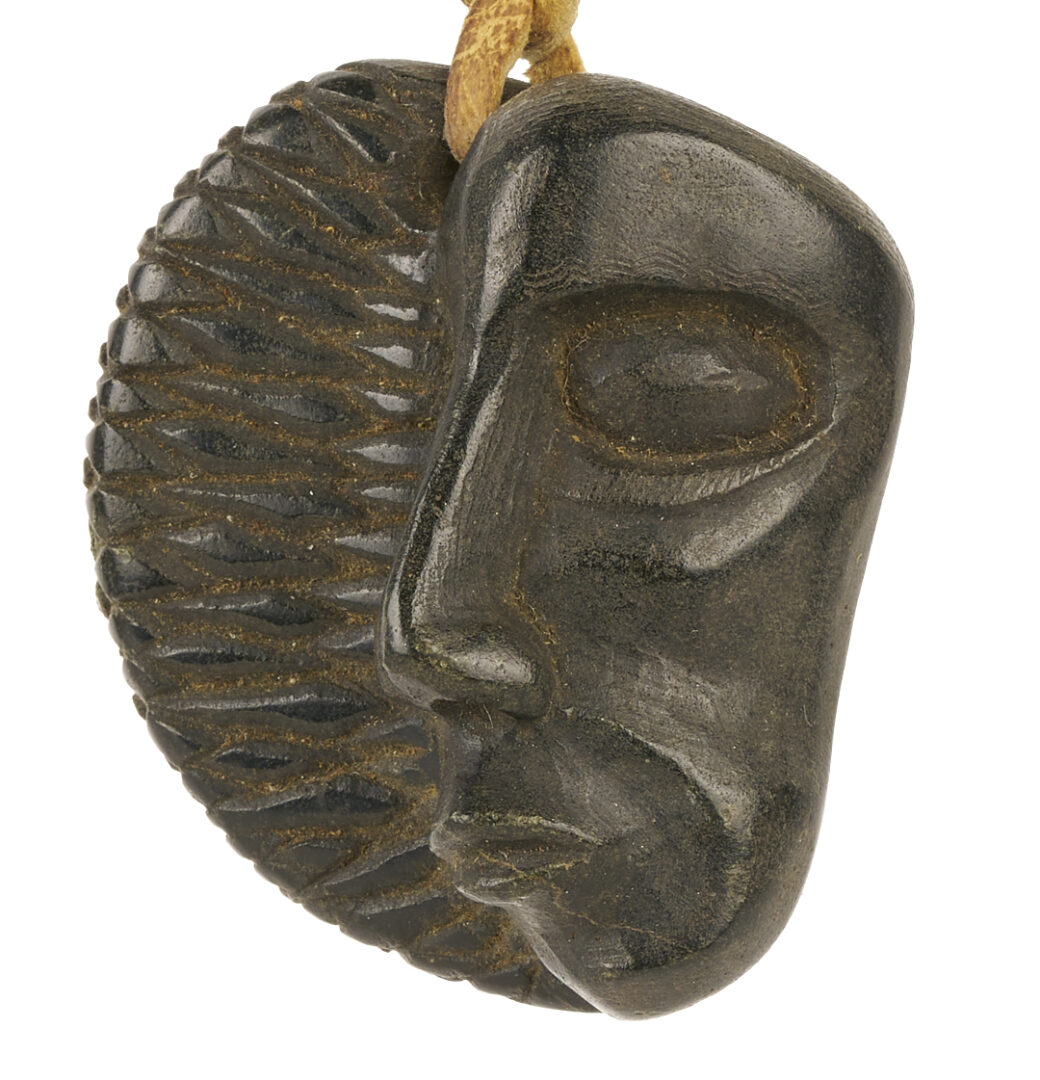 Lot 538: Native American Cherokee J. J. Wilnoty Carved Pendant