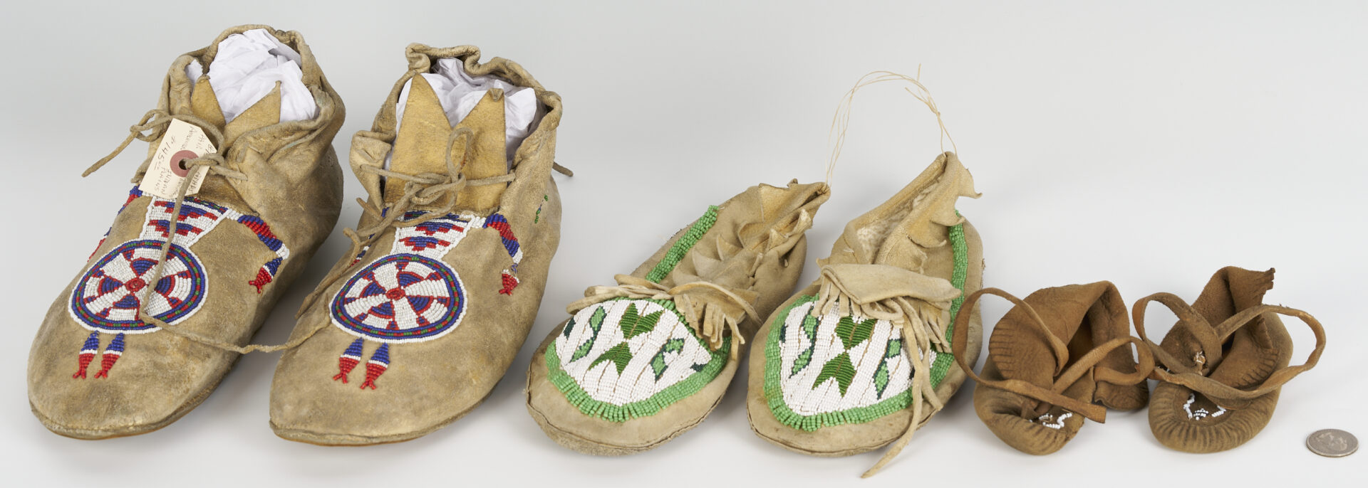 Lot 541: 3 Pairs Native American Moccasins