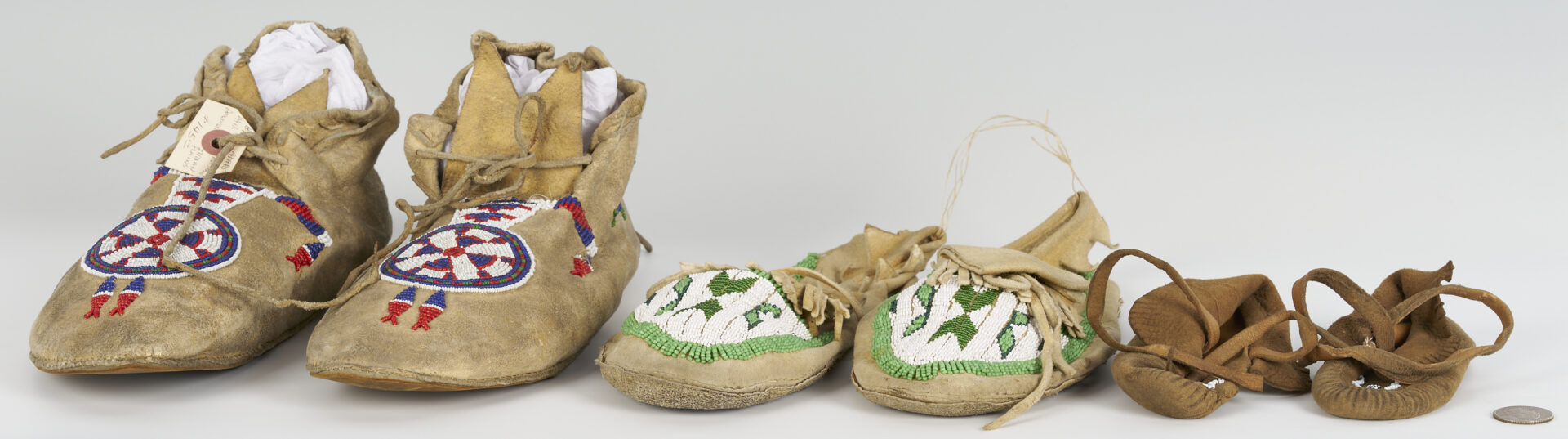 Lot 541: 3 Pairs Native American Moccasins