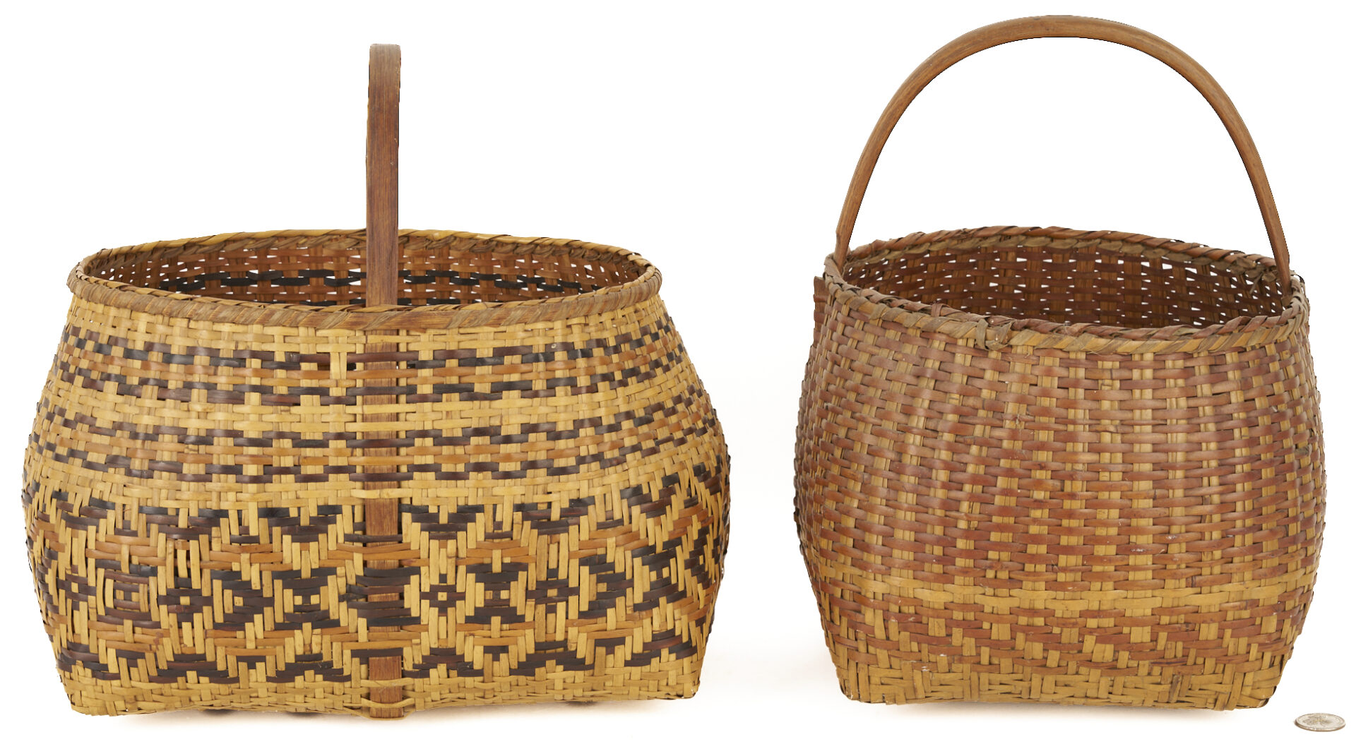 Lot 544: 2 Native American Cherokee Rivercane Baskets