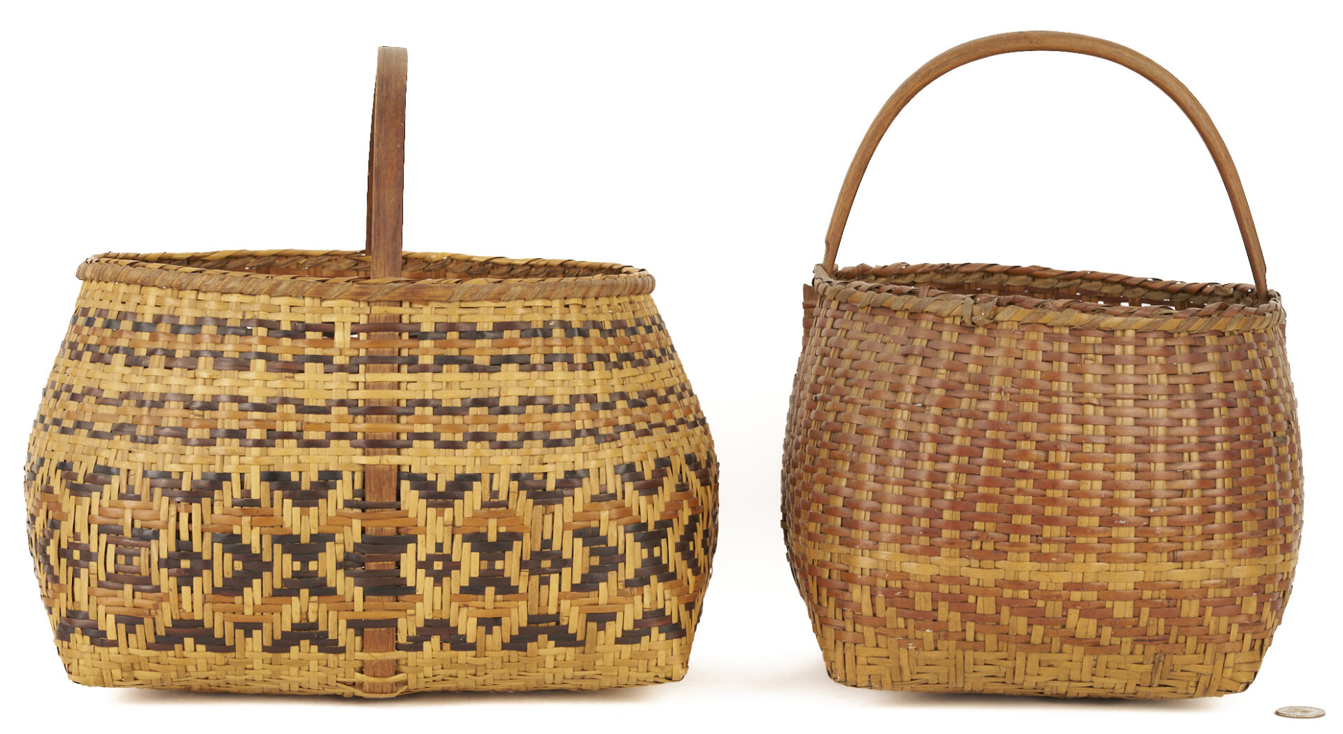 Lot 544: 2 Native American Cherokee Rivercane Baskets