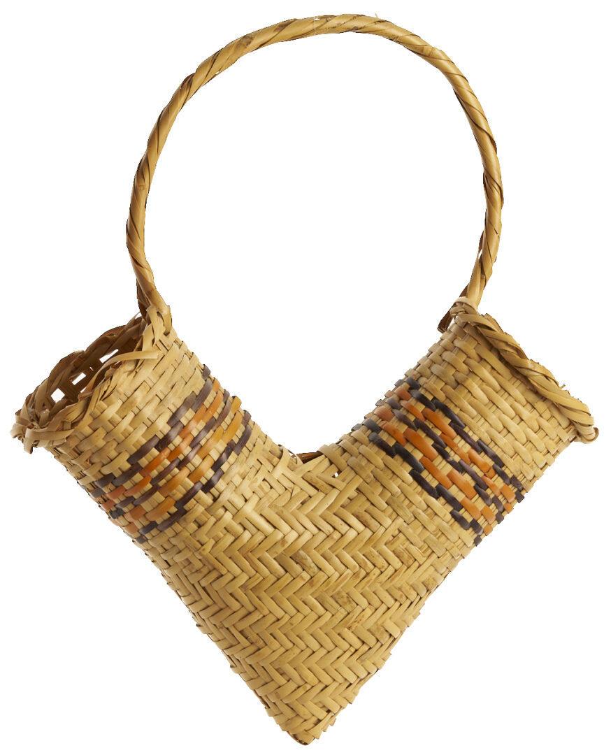 Lot 547: 3 Native American Rivercane Baskets, Cherokee & Cowshatta