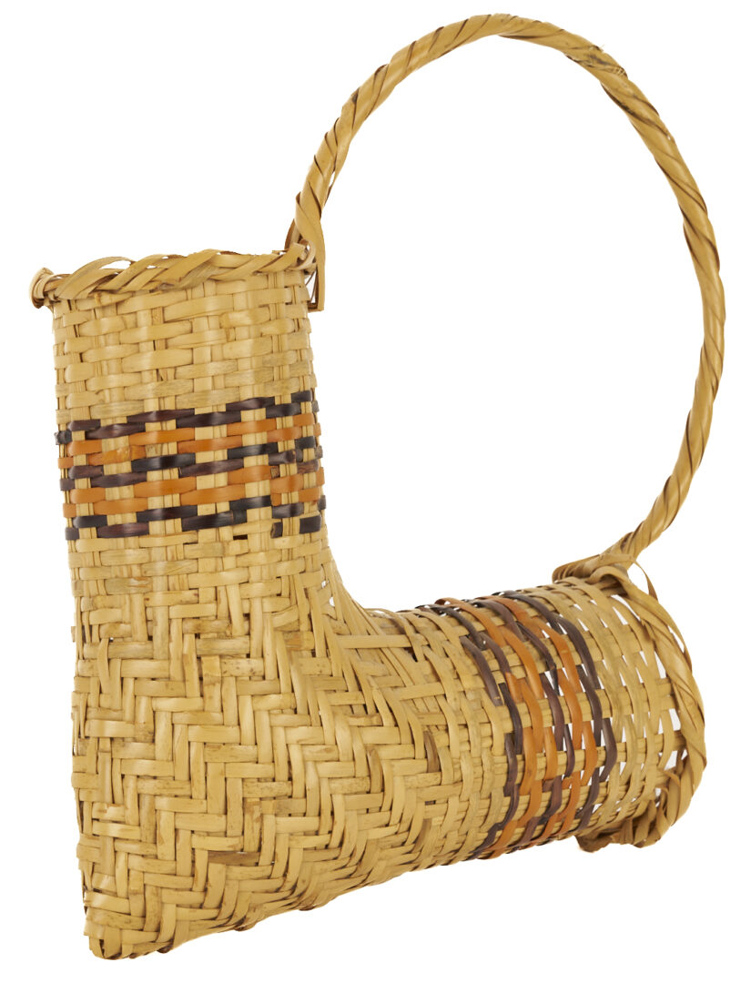 Lot 547: 3 Native American Rivercane Baskets, Cherokee & Cowshatta