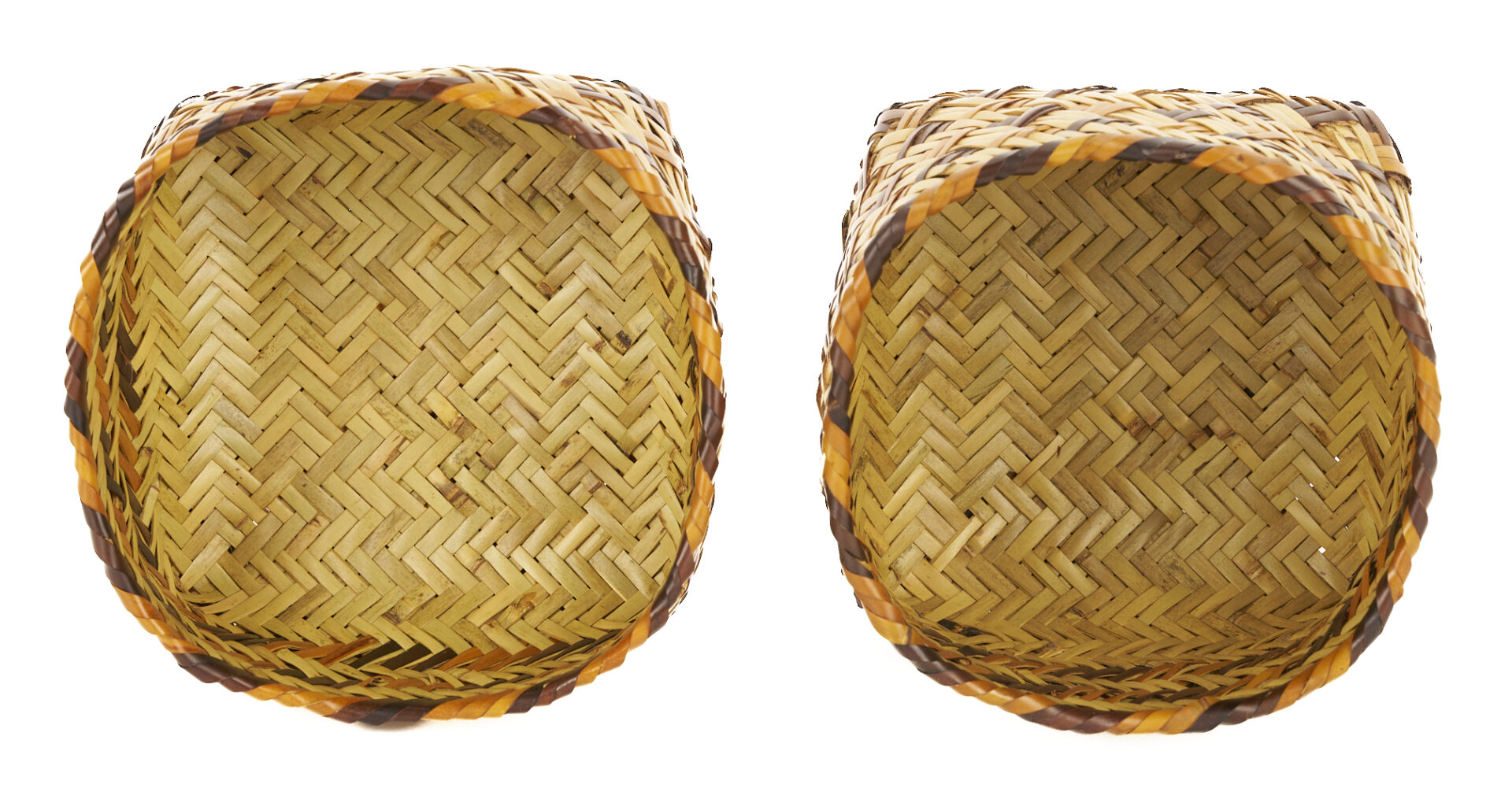 Lot 547: 3 Native American Rivercane Baskets, Cherokee & Cowshatta