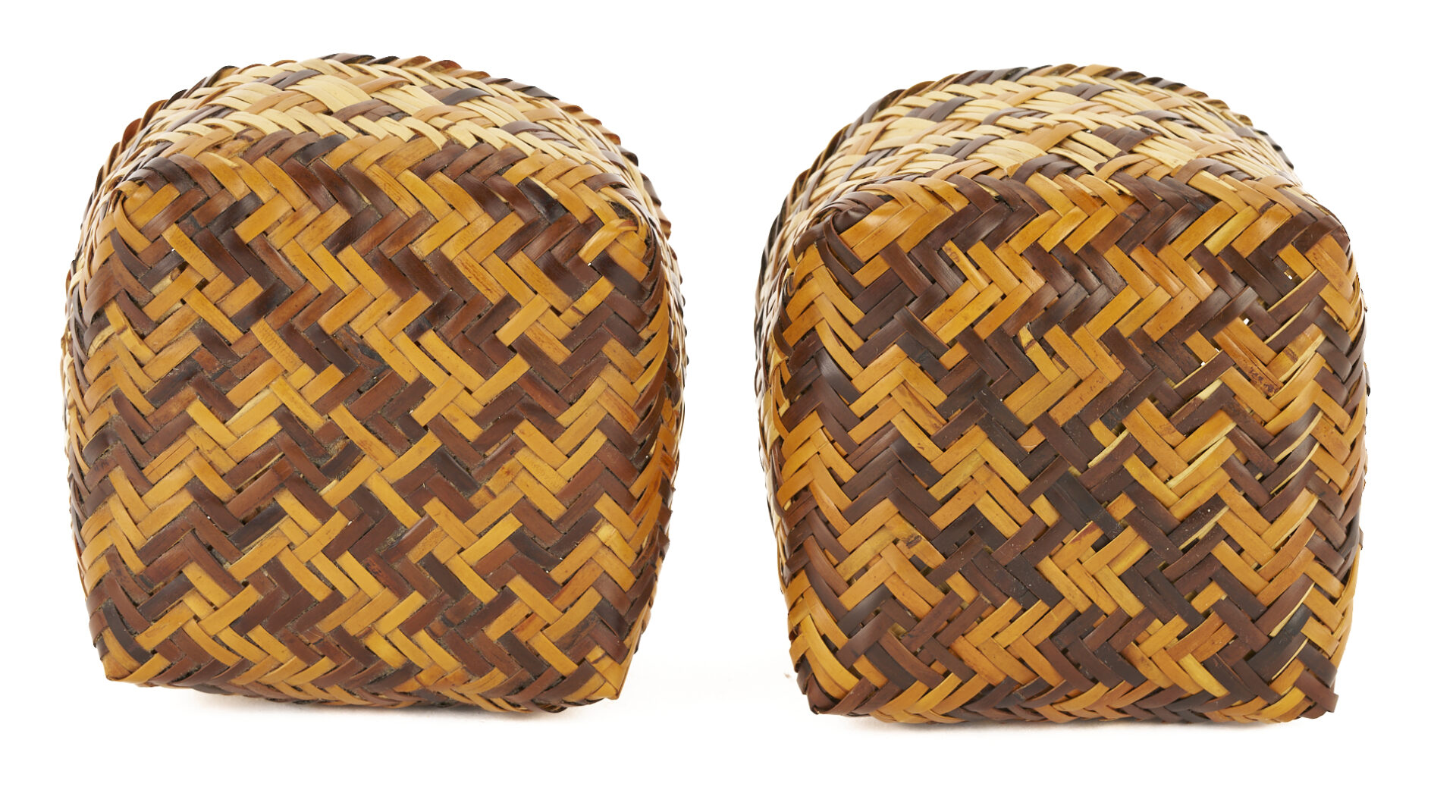 Lot 547: 3 Native American Rivercane Baskets, Cherokee & Cowshatta