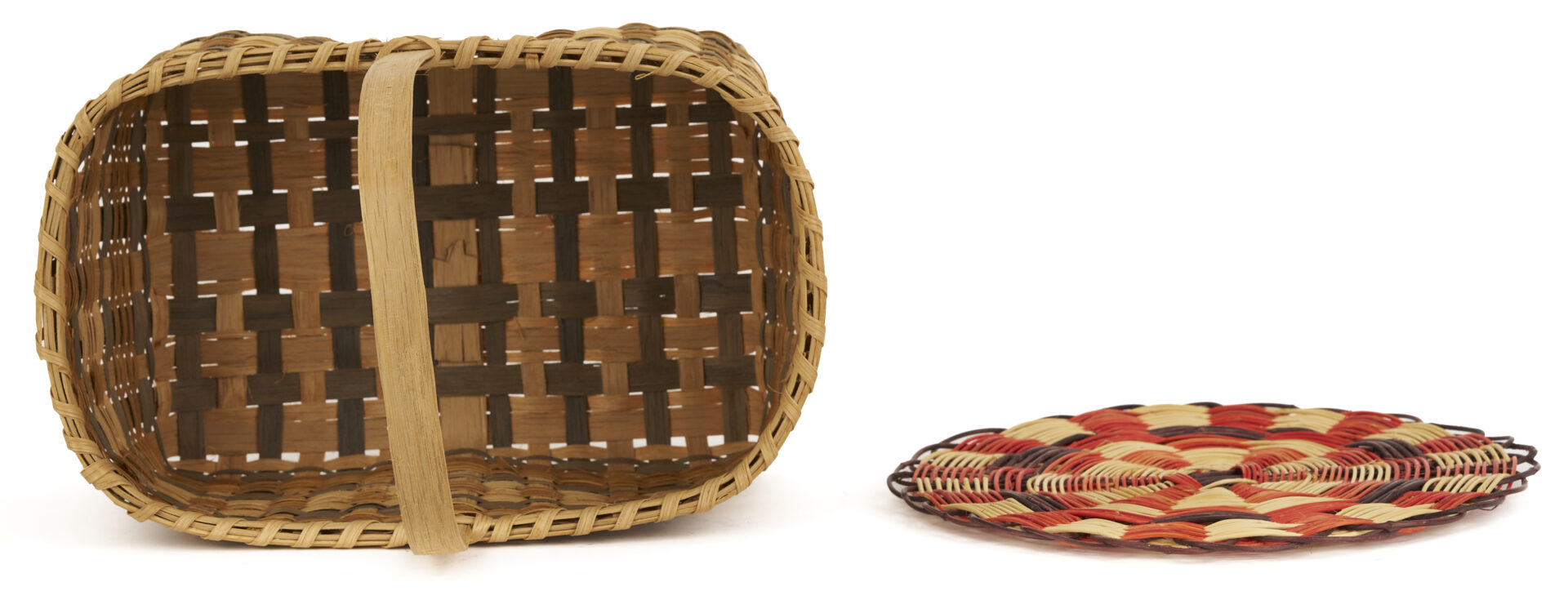 Lot 548: 11 Native American Cherokee Baskets, incl. Agnes Welch