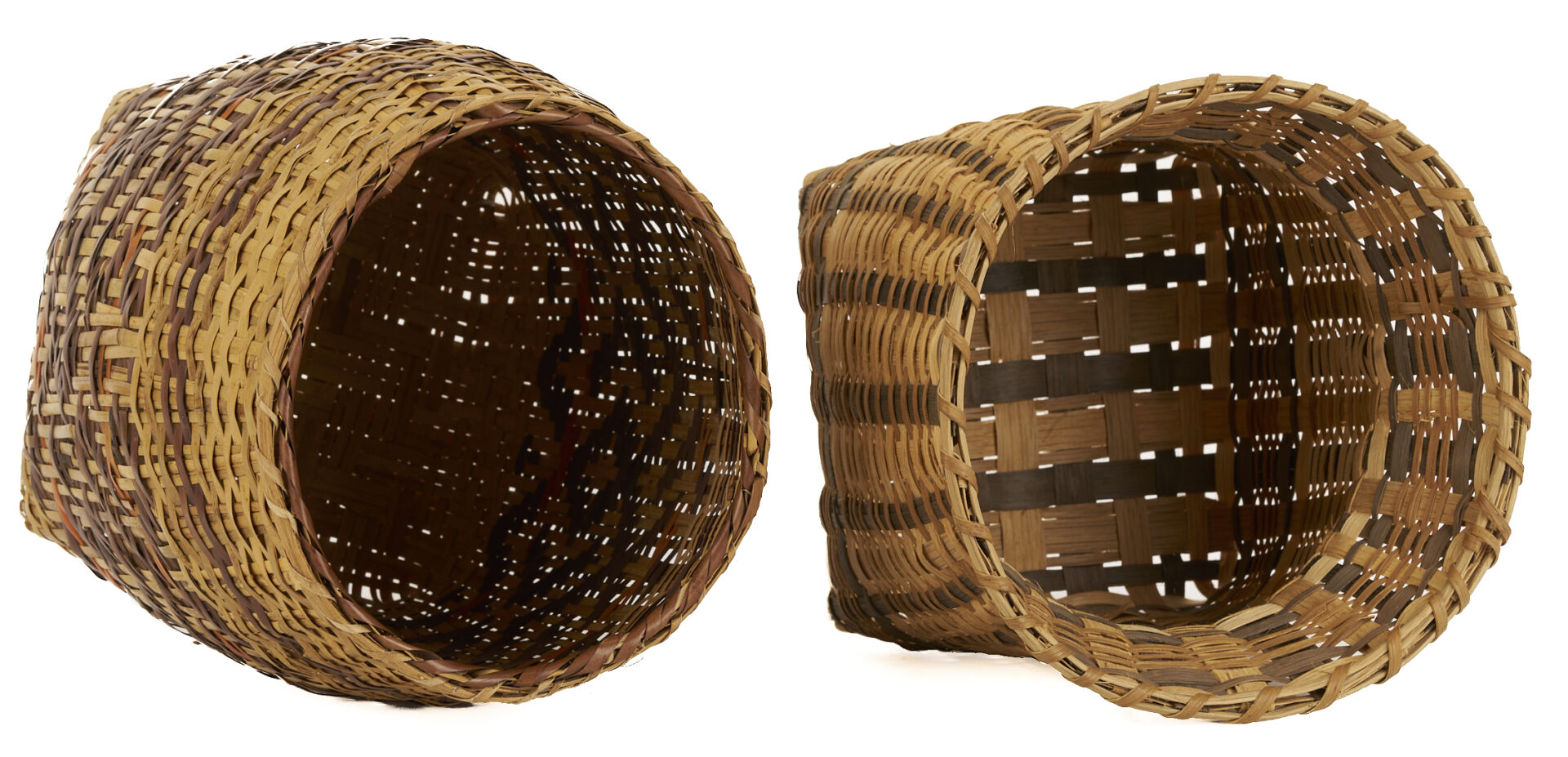 Lot 548: 11 Native American Cherokee Baskets, incl. Agnes Welch