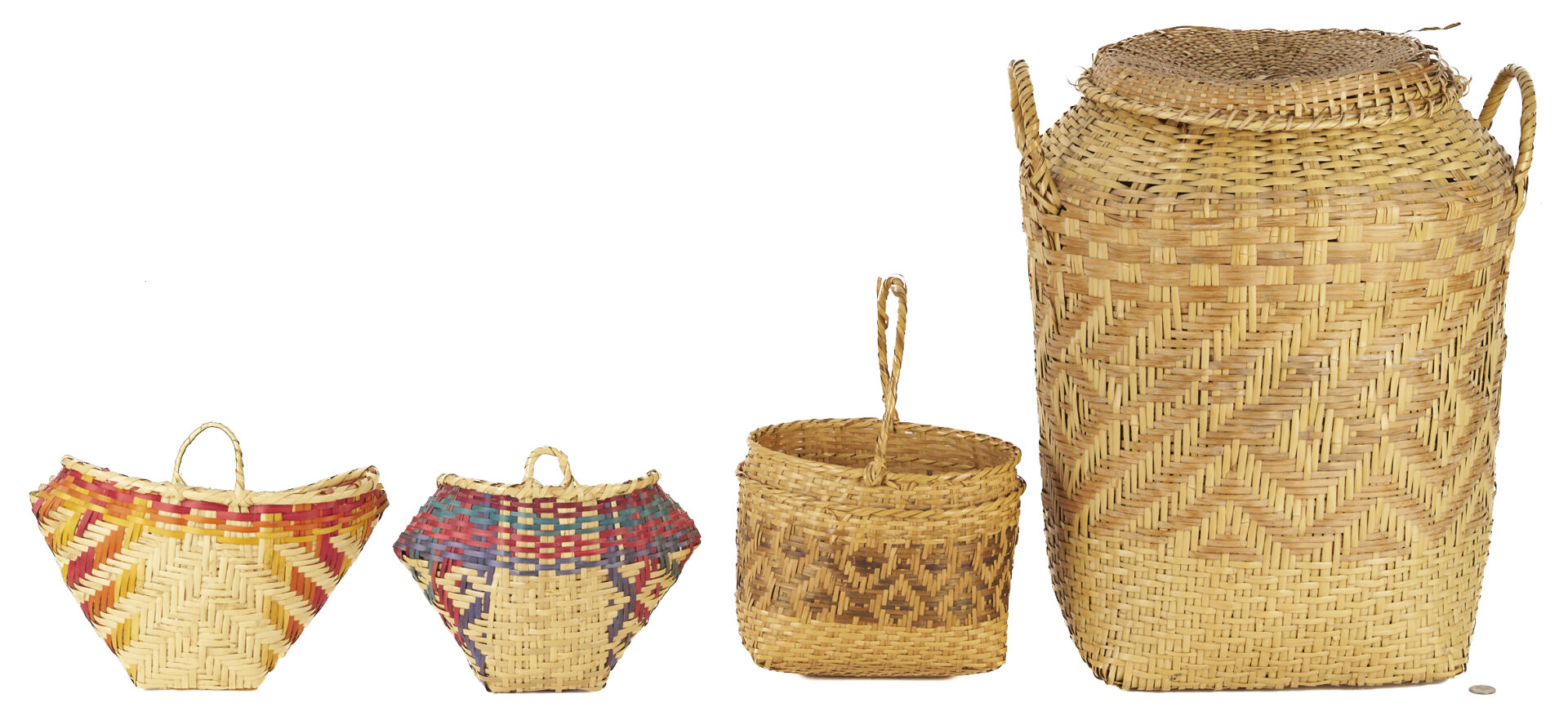 Lot 551: 4 Native American Choctaw Baskets