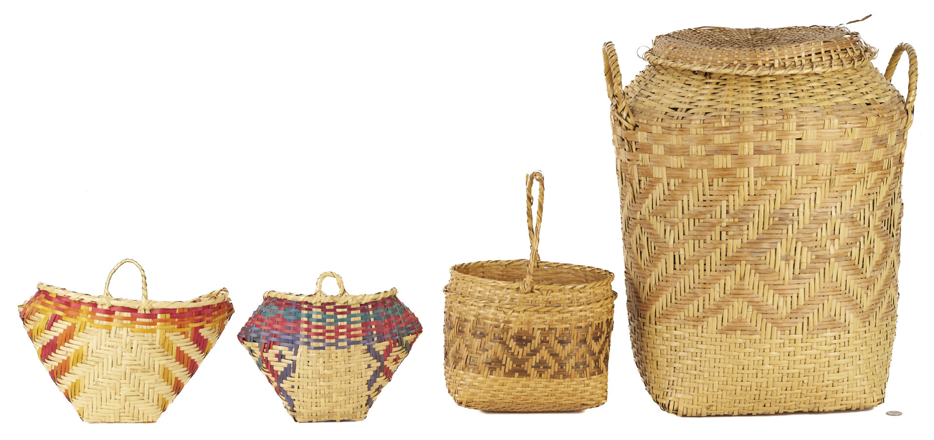 Lot 551: 4 Native American Choctaw Baskets