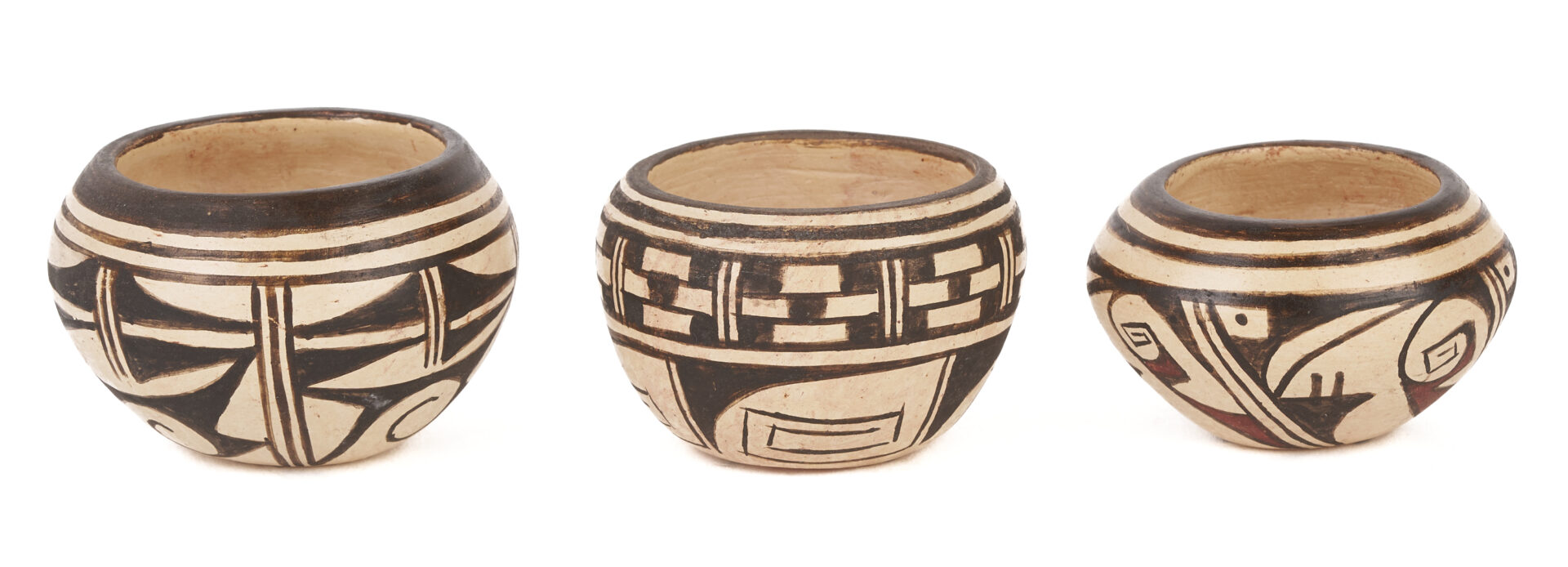 Lot 557: 6 Hopi Miniature Pottery Bowls by Delaine "Dee" Tootsie Chee