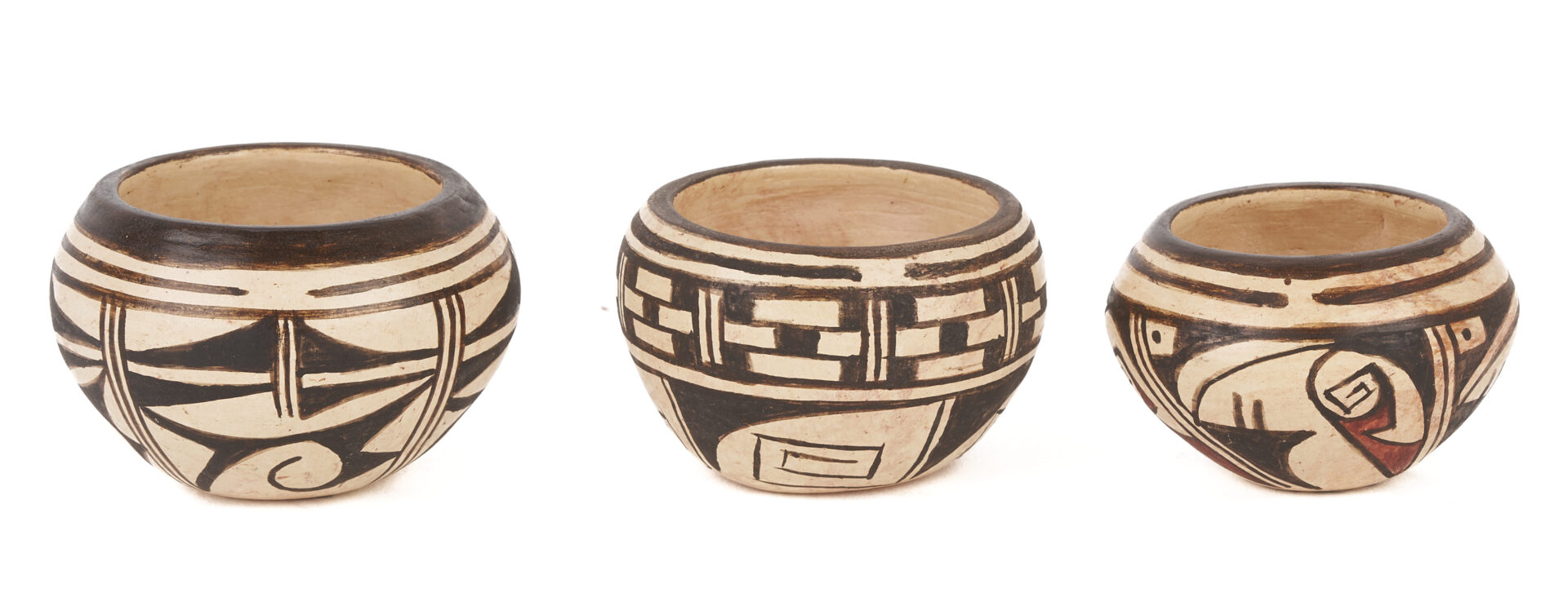 Lot 557: 6 Hopi Miniature Pottery Bowls by Delaine "Dee" Tootsie Chee