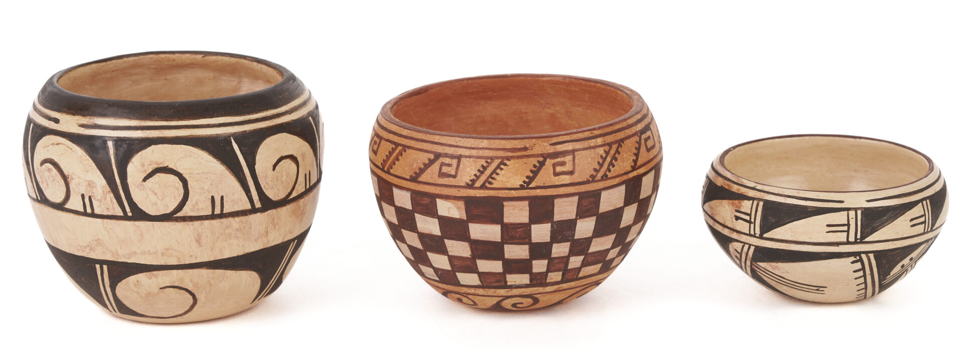 Lot 557: 6 Hopi Miniature Pottery Bowls by Delaine "Dee" Tootsie Chee