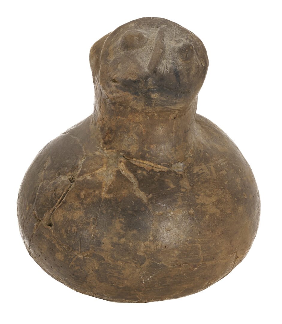 Lot 562: Mississippian Frog Effigy Vessel