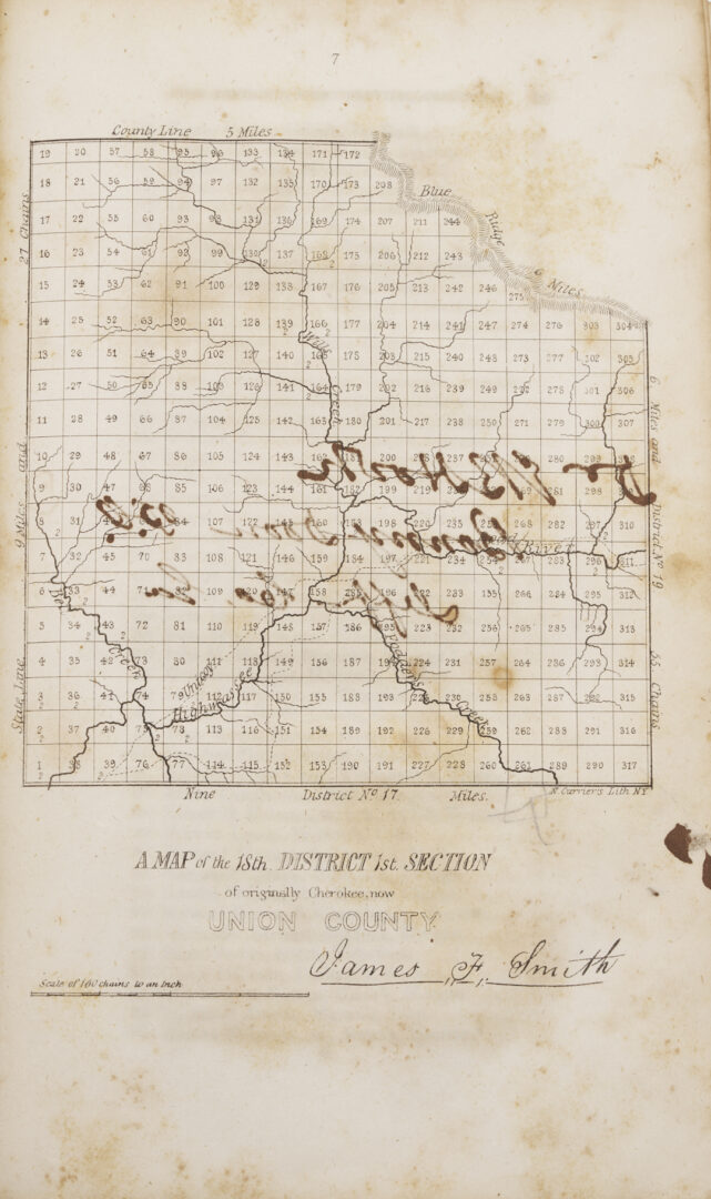 Lot 569: Cherokee Land Lottery Book, 1838