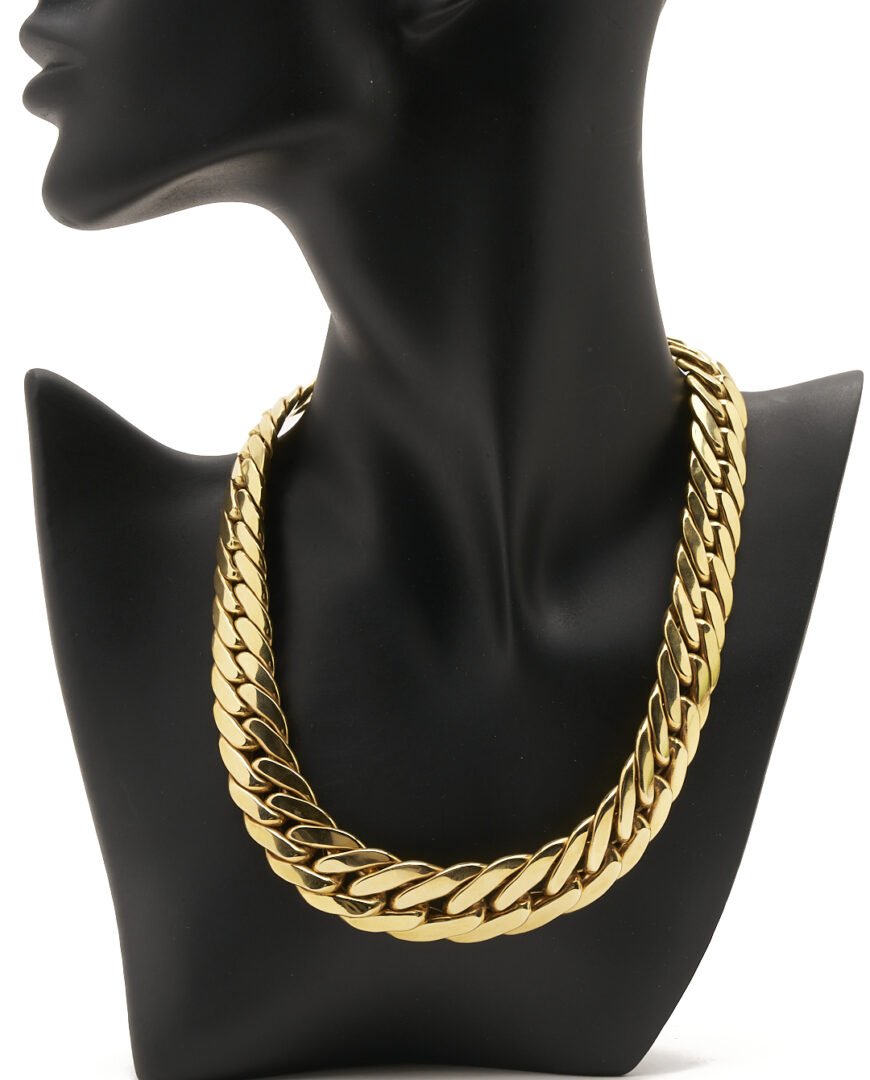 Lot 56: Lady's Herco 14K Gold Curb Link Necklace