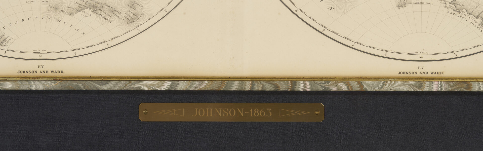 Lot 575: 2 Johnson 1860s maps incl. Double Hemisphere