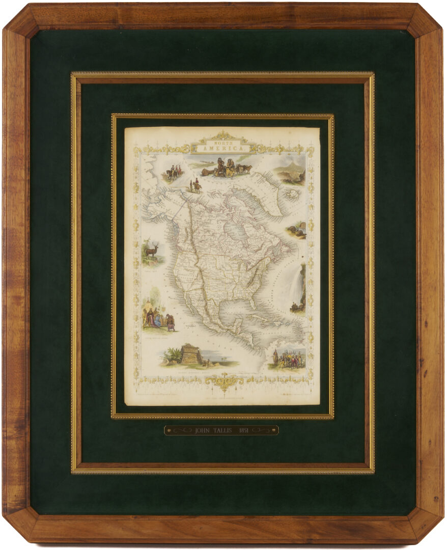 Lot 576: 2 John Tallis 1851 Maps: United States and North America