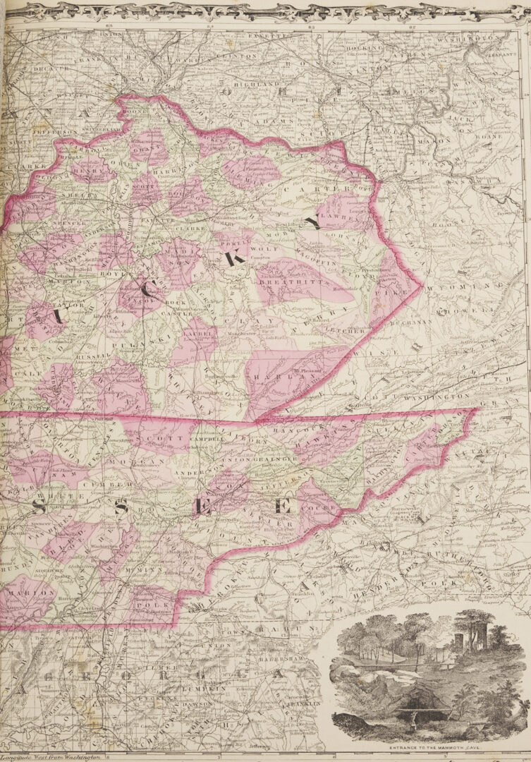 Lot 577: 1863 Johnson's New Illustrated Family Atlas with Descriptions