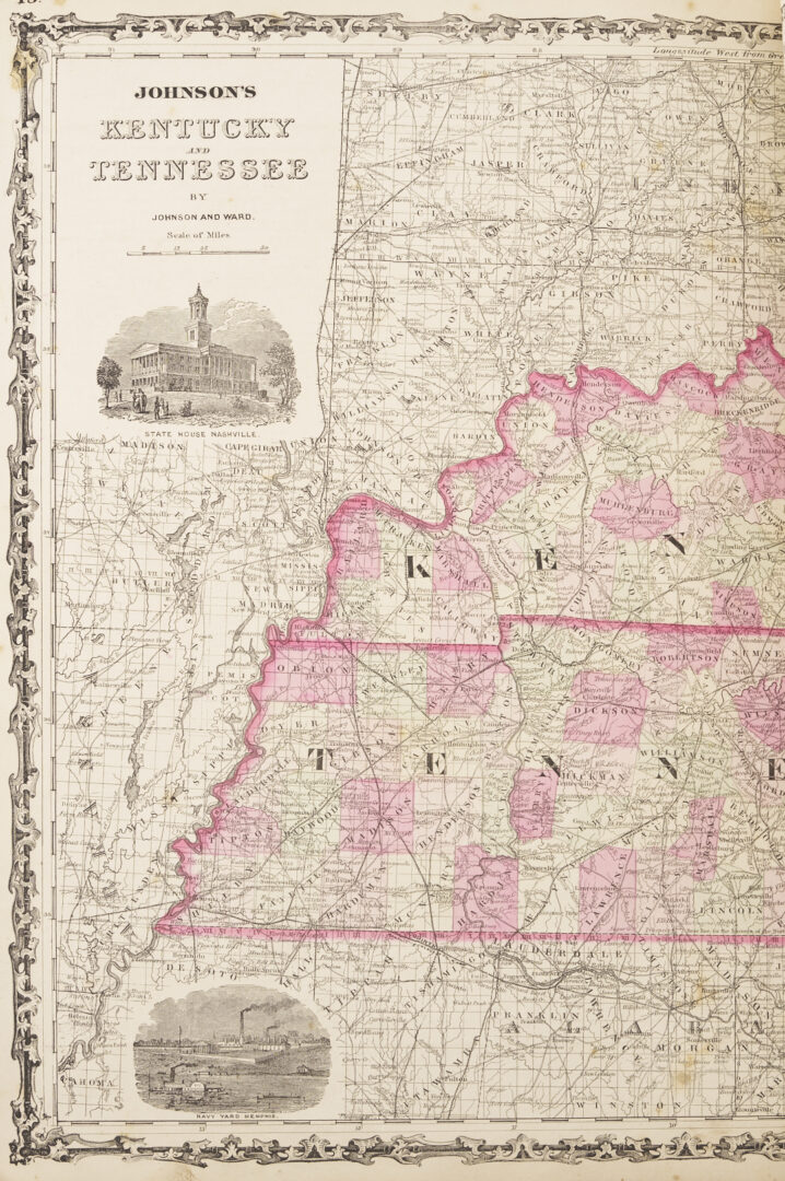 Lot 577: 1863 Johnson's New Illustrated Family Atlas with Descriptions