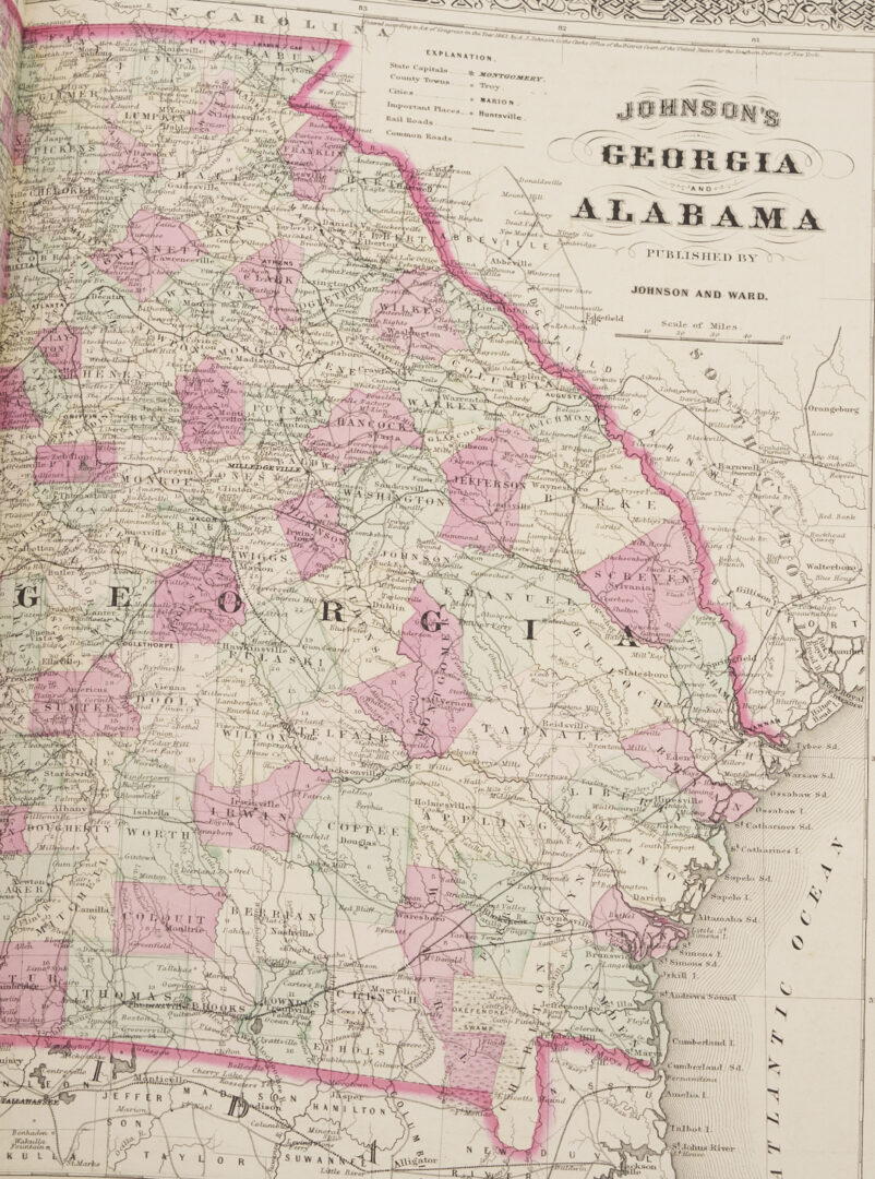 Lot 577: 1863 Johnson's New Illustrated Family Atlas with Descriptions