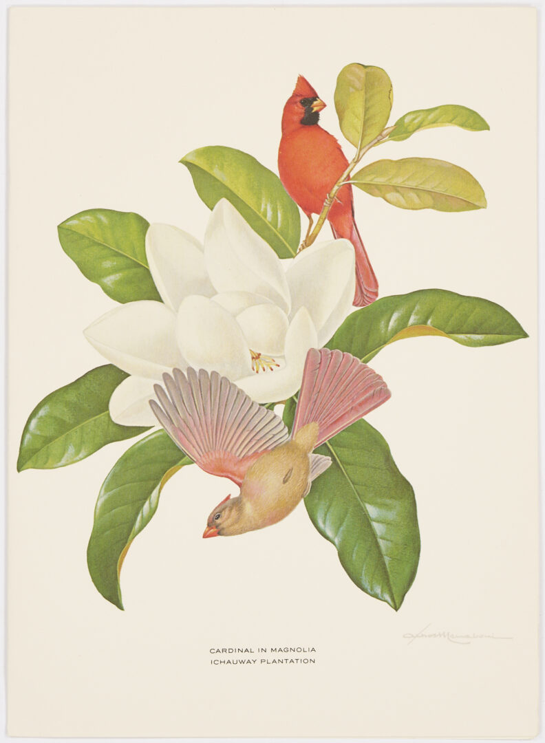 Lot 580: 13 Athos Menaboni Ornithological Christmas Cards for Robert Woodruff