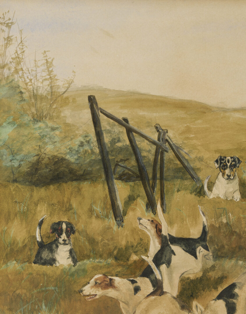 Lot 584: G.H. Milton W/C, Victorian Hunting Dogs