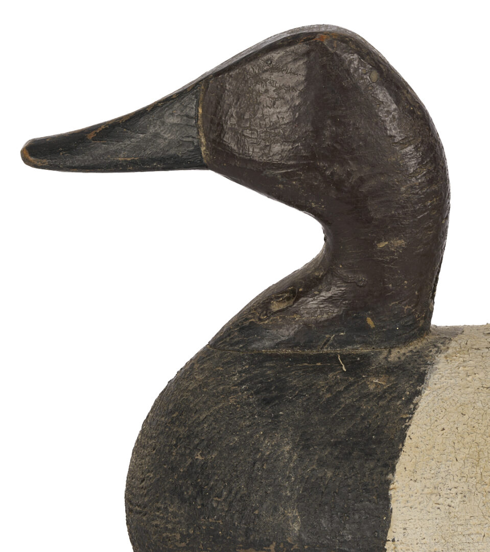 Lot 585: North Carolina Ned Burgess Canvasback Drake Decoy