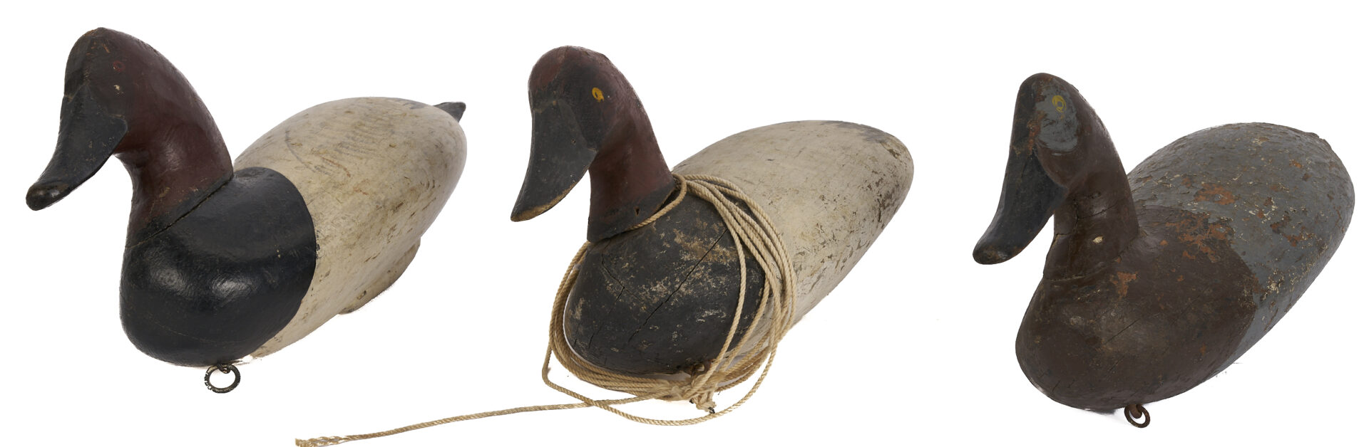 Lot 588: 3 MD Duck Decoys, incl. William "Snake" Heverin