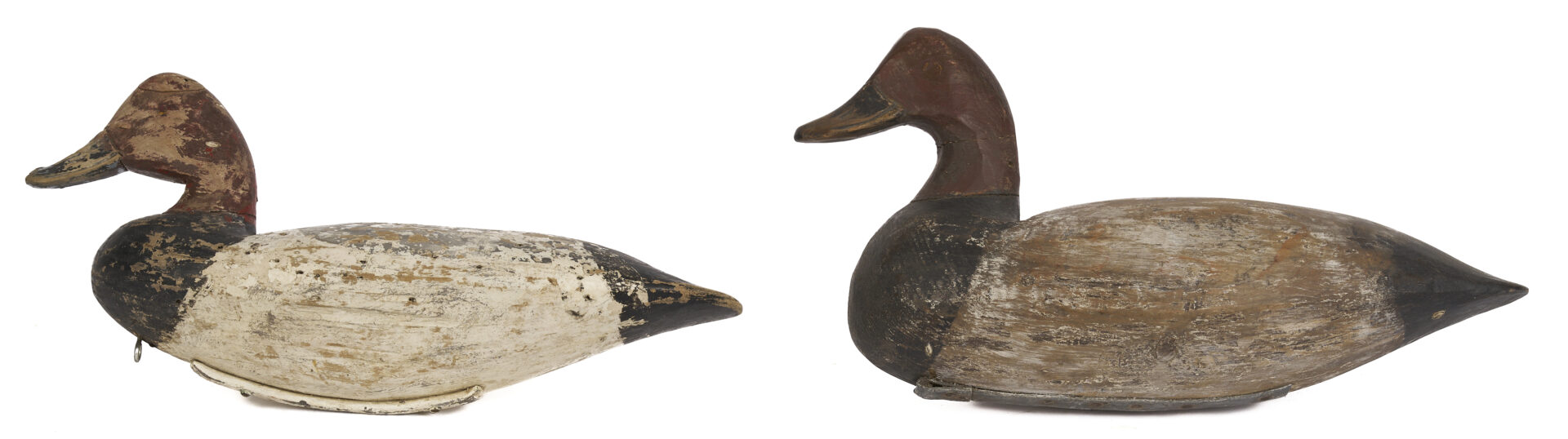 Lot 590: 2 Doug Jester Attributed Duck Decoys, incl. 1 Oversize