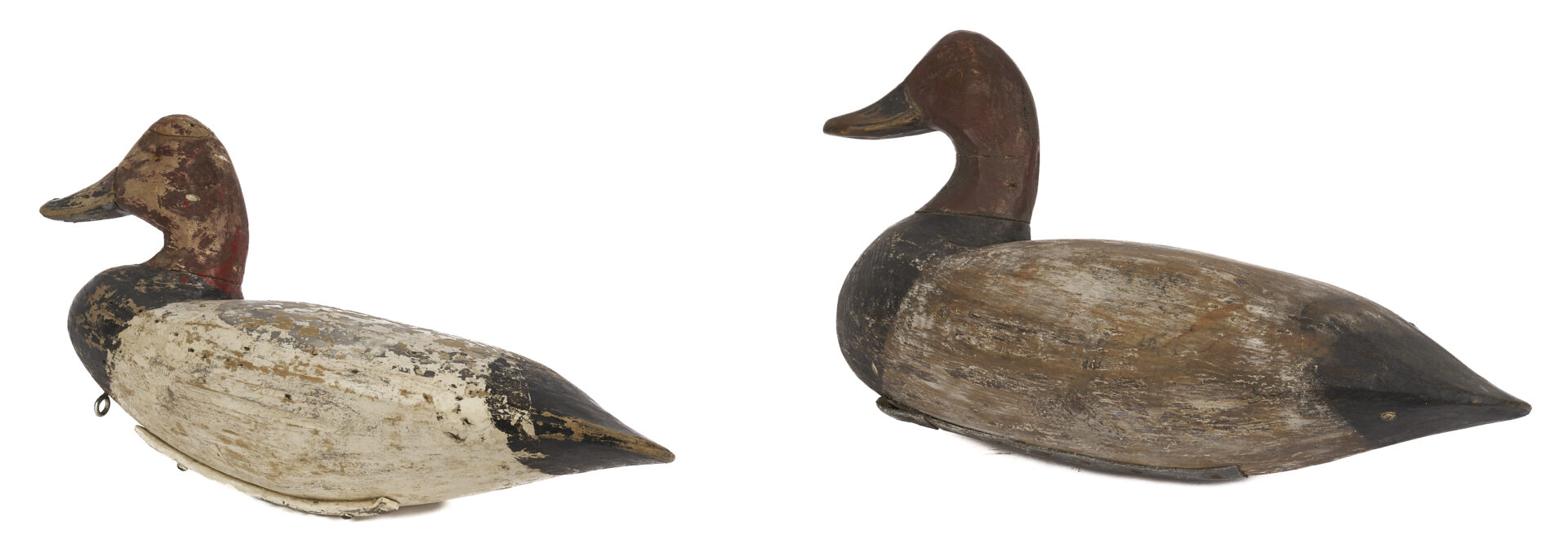 Lot 590: 2 Doug Jester Attributed Duck Decoys, incl. 1 Oversize