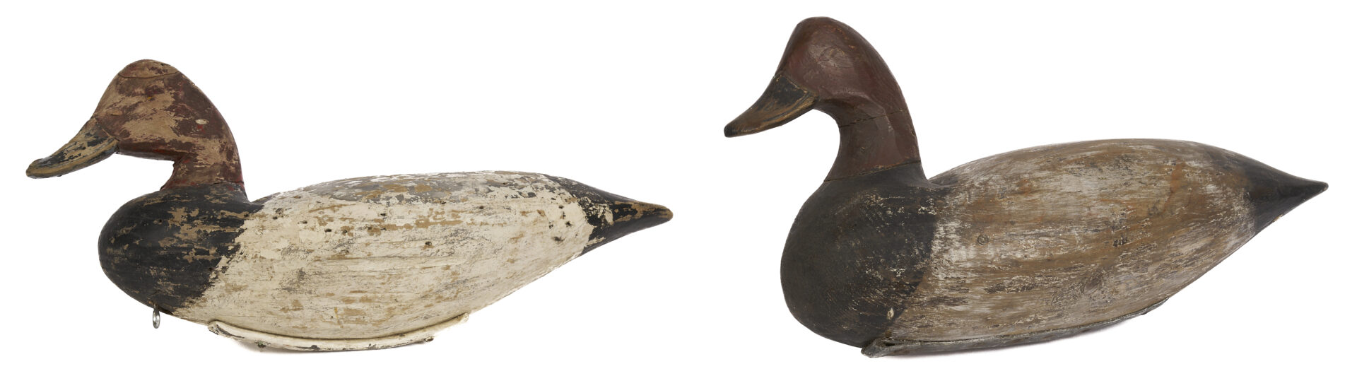 Lot 590: 2 Doug Jester Attributed Duck Decoys, incl. 1 Oversize