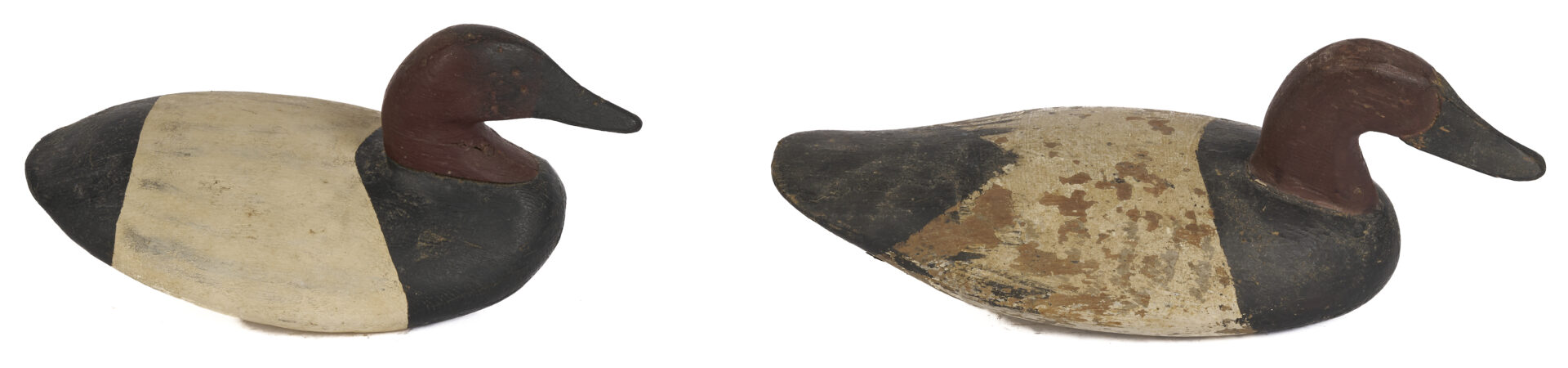 Lot 591: 3 Canvasback Drake Duck Decoys, incl. John Glenn & Oscar Carroll