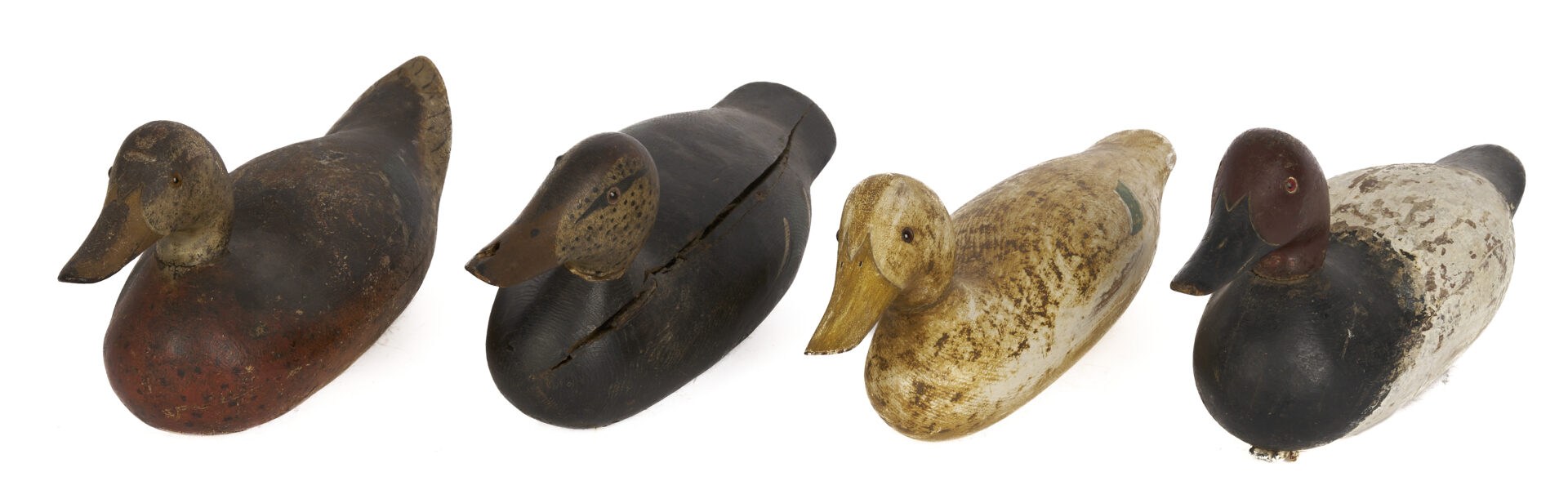 Lot 592: 4 Mason Factory Duck Decoys